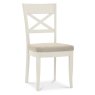 Ashley Antique White X Back Chair - Sand Colour Fabric (Single) Ashley Antique White X Back Chair - Sand Colour Fabric (Single)