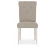 Bentley Designs Montreux Grey Washed Oak & Soft Grey 4-6 Seater Dining Set & 4 Upholstered Chairs in Pebble Grey Fabric- chai