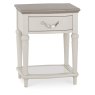Ashley Grey Washed Oak & Soft Grey Lamp Table With Drawer