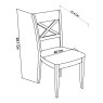 Ashley Soft Grey X Back Chair - Grey Bonded Leather (Pair) Ashley Soft Grey X Back Chair - Grey Bonded Leather (Pair)