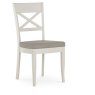 Ashley Soft Grey X Back Chair - Grey Bonded Leather (Pair)