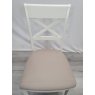 Ashley Soft Grey X Back Chair - Grey Bonded Leather (Single) - Grade A2 - Ref #0481 Ashley Soft Grey X Back Chair - Grey Bonded Leather (Single) - Grade A2 - Ref #0481