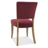 Charleston Rustic Oak Uph Chair - Crimson Velvet Fabric (Pair) Charleston Rustic Oak Uph Chair - Crimson Velvet Fabric (Pair)
