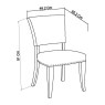 Charleston Rustic Oak Uph Chair - Dark Blue Velvet Fabric (Single) - Grade A3 - Ref #0302 Charleston Rustic Oak Uph Chair - Dark Blue Velvet Fabric (Single) - Grade A3 - Ref #0302