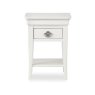 Bentley Designs Chantilly White 1 Drawer Nightstand- front on