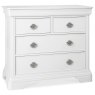 Bentley Designs Chantilly White Bedroom 2+2 Chest of Drawers- angle