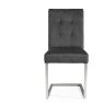 Bentley Designs Tivoli Dark Oak 6-10 Seater Dining Set & 8 Upholstered Cantilever Chairs in Gun Metal Velvet Fabric- chair fr