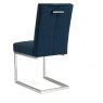 Faro Dark Oak Uph Cantilever Chair - Dark Blue Velvet (Pair) Faro Dark Oak Uph Cantilever Chair - Dark Blue Velvet (Pair)