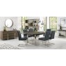 Faro Dark Oak Uph Cantilever Chair - Mottled Black Faux Lthr (Pair) Faro Dark Oak Uph Cantilever Chair - Mottled Black Faux Lthr (Pair)