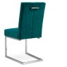 Faro Dark Oak Uph Cantilever Chair - Sea Green Velvet (Pair) Faro Dark Oak Uph Cantilever Chair - Sea Green Velvet (Pair)