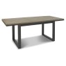 Bentley Designs Tivoli Weathered Oak 4-6 Seater Dining Set & 4 Indus Cantilever Chairs- Dark Grey Fabric- table extended
