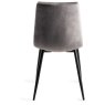 Faro Weathered Oak 4-6 Seater Table & 4 Mondrian Grey Velvet Chairs - Faro Weathered Oak 4-6 Seater Table & 4 Mondrian Grey Velvet Chairs -
