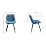 Faro Weathered Oak 4-6 Seater Table & 4 Seurat Blue Velvet Chairs Faro Weathered Oak 4-6 Seater Table & 4 Seurat Blue Velvet Chairs