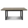 Bentley Designs Tivoli Weathered Oak 6-8 Seater Dining Set & 6 Indus Cantilever Chairs- Dark Grey Fabric- table front