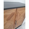 Harvey Rustic Oak & Peppercorn Narrow Sideboard - Grade A2 - Ref #0429 Harvey Rustic Oak & Peppercorn Narrow Sideboard - Grade A2 - Ref #0429