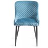 Harvey Rustic Oak 4 Seater Table & 4 Kent Petrol Blue Velvet Chairs - Black Legs Harvey Rustic Oak 4 Seater Table & 4 Kent Petrol Blue Velvet Chairs - Black Legs