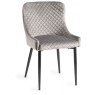 Harvey Rustic Oak 4-6 Seater Table & 4 Kent Grey Velvet Chairs - Black Legs Harvey Rustic Oak 4-6 Seater Table & 4 Kent Grey Velvet Chairs - Black Legs