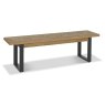 Indus Rustic Oak Bench - front angle