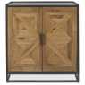 Indus Rustic Oak Drinks Cabinet - front on