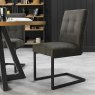 Harvey Uph Cantilever Chair - Dark Grey Fabric (Pair)