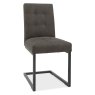 Harvey Uph Cantilever Chair - Dark Grey Fabric (Pair) Harvey Uph Cantilever Chair - Dark Grey Fabric (Pair)