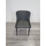 Kent - Dark Grey Faux Leather Chair with Black Legs (Single) - Return Item - Grade A3 - Ref #0315 Kent - Dark Grey Faux Leather Chair with Black Legs (Single) - Return Item - Grade A3 - Ref #0315