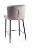 Kent - Grey Velvet Fabric Bar Stools with Black Legs (Pair) Kent - Grey Velvet Fabric Bar Stools with Black Legs (Pair)