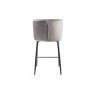 Kent - Grey Velvet Fabric Bar Stools with Black Legs (Pair) Kent - Grey Velvet Fabric Bar Stools with Black Legs (Pair)