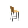 Kent - Mustard Velvet Fabric Bar Stools with Black Legs (Pair) Kent - Mustard Velvet Fabric Bar Stools with Black Legs (Pair)