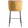 Kent - Mustard Velvet Fabric Bar Stools with Black Legs (Pair) Kent - Mustard Velvet Fabric Bar Stools with Black Legs (Pair)