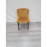 Kent - Mustard Velvet Fabric Chair with Black Legs (Single) - Grade A3 - Ref #0446 Kent - Mustard Velvet Fabric Chair with Black Legs (Single) - Grade A3 - Ref #0446