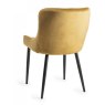 Kent - Mustard Velvet Fabric Chairs with Black Legs (Pair) Kent - Mustard Velvet Fabric Chairs with Black Legs (Pair)