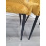 Kent - Mustard Velvet Fabric Chairs with Black Legs (Pair) - Grade A2 - Ref #0524 Kent - Mustard Velvet Fabric Chairs with Black Legs (Pair) - Grade A2 - Ref #0524