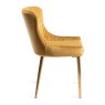 Kent - Mustard Velvet Fabric Chairs with Gold Legs (Pair) Kent - Mustard Velvet Fabric Chairs with Gold Legs (Pair)