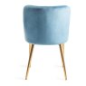 Kent - Petrol Blue Velvet Fabric Chairs with Gold Legs (Pair) Kent - Petrol Blue Velvet Fabric Chairs with Gold Legs (Pair)