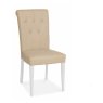 Montana Two Tone Upholstered Chair - Ivory Bonded Leather (Pair)