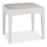 Montana White Stool - Pebble Grey Fabric Montana White Stool - Pebble Grey Fabric