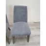Nordic Aged Oak Upholstered Chair - Slate Blue (Pair) - Grade A3 - Ref #0389 Nordic Aged Oak Upholstered Chair - Slate Blue (Pair) - Grade A3 - Ref #0389