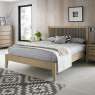 Oakland Aged Oak & Weathered Oak Slatted Bedstead King 150cm