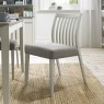 Palermo Grey Washed Low Slat Back Chair - Titanium Fabric (Pair)