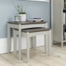 Palermo Grey Washed Oak & Soft Grey Nest Of Lamp Tables Palermo Grey Washed Oak & Soft Grey Nest Of Lamp Tables