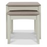 Palermo Grey Washed Oak & Soft Grey Nest Of Lamp Tables Palermo Grey Washed Oak & Soft Grey Nest Of Lamp Tables