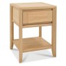 Bentley Designs Bergen Oak Lamp Table with Drawer- front angle shot