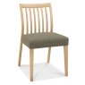 Palermo Oak Low Slat Back Chair - Black Gold Fabric (Pair)