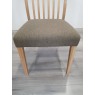 Palermo Oak Low Slat Back Chair - Black Gold Fabric (Single) - Grade A3 - Ref #0321 Palermo Oak Low Slat Back Chair - Black Gold Fabric (Single) - Grade A3 - Ref #0321