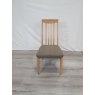 Palermo Oak Slat Back Chair - Black Gold Fabric (Single) - Grade A2 - Ref #0501 Palermo Oak Slat Back Chair - Black Gold Fabric (Single) - Grade A2 - Ref #0501