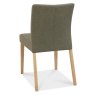 Bentley Designs Bergen Oak Upholstered Chair- Black Gold Fabric- Pair- back angle