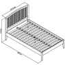 Rivendell White Slatted Bedstead Small Double 122cm Rivendell White Slatted Bedstead Small Double 122cm