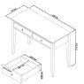 Rivendell Soft Grey Dressing Table - Return Item - Grade A2 - Ref #0433 Rivendell Soft Grey Dressing Table - Return Item - Grade A2 - Ref #0433