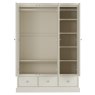 Rivendell Soft Grey Triple Wardrobe Rivendell Soft Grey Triple Wardrobe